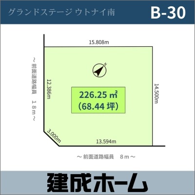 北海道苫小牧市の土地 | 1115万円 | 226.25m² | Akiyama house finder