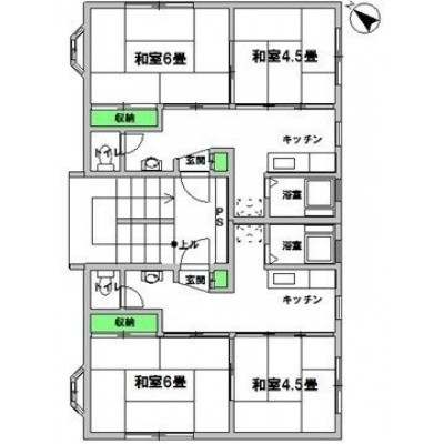 間取の一例です。1LDKもあります。