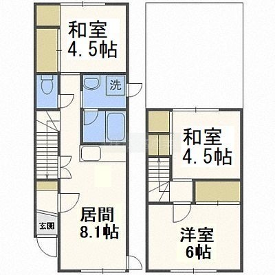 枝番5-23 B-2号室 間取り
