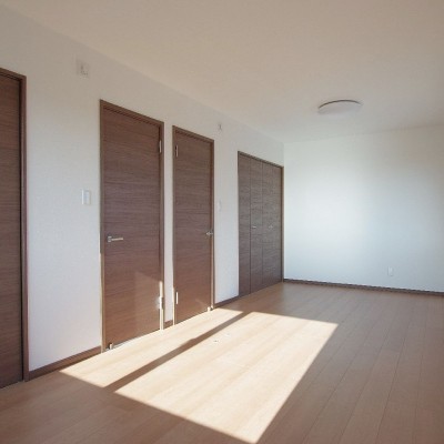 子ども部屋は将来間仕切りができる工夫です。