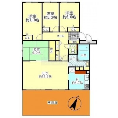 間取り図:広々4LDKでファミリーの方にオススメです♪