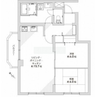 間取り図:3DK→2LDKへ変更