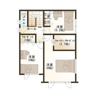 ウォークインクローゼットでお部屋すっきり