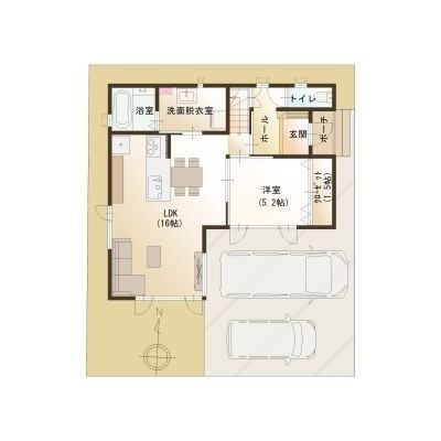 コンパクトな敷地に工夫されたプラン