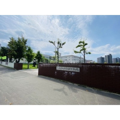 中学校:札幌市立厚別南中学校:293m
