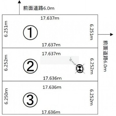 ①の区画になります