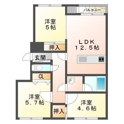 3LDK間取り図