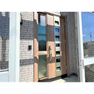【リフォーム済_玄関】玄関ドアを新品交換いたしました。断熱ド