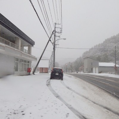 前面は道道のため広め