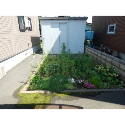 その他現地:大きな物置とお庭があるので、ガーデニングを始...