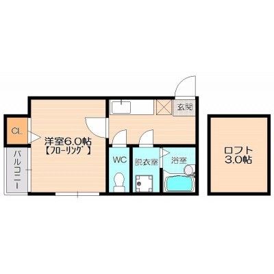 収納にも使えるロフト付きのお部屋♪