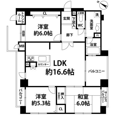 間取図※現況を優先します