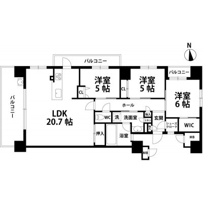 間取図※現況を優先します