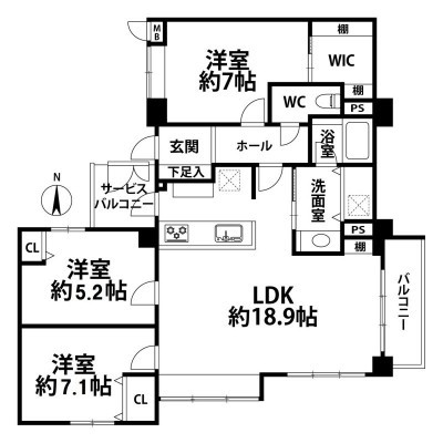 間取図※現況を優先とします
