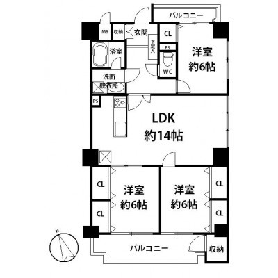 間取図※現況を優先します