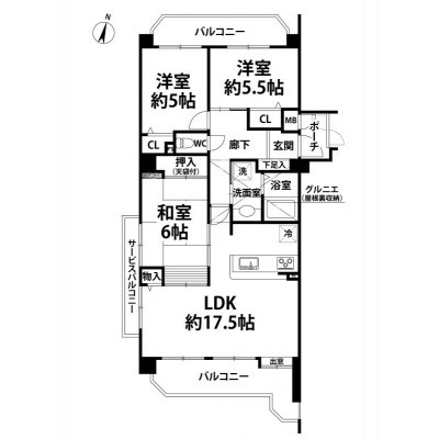 間取図※現況を優先します