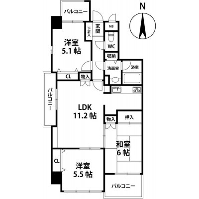 間取図※現況を優先します