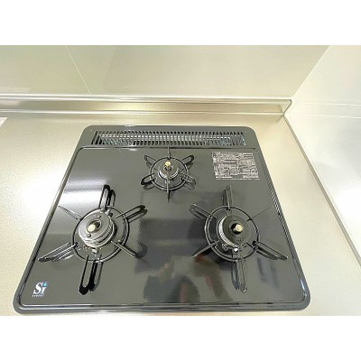 3口コンロでお料理も効率アップ⤴