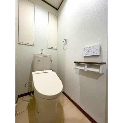 Wホルダーでトイレットペーパーの切れる心配なし☆