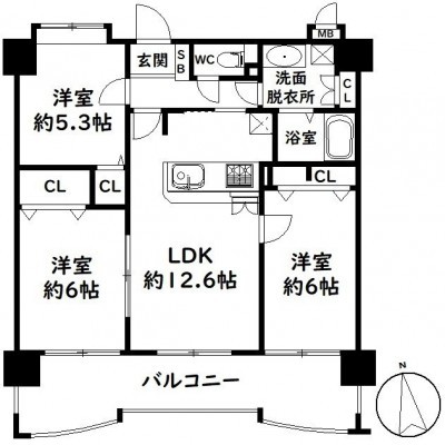 間取図※現況を優先します