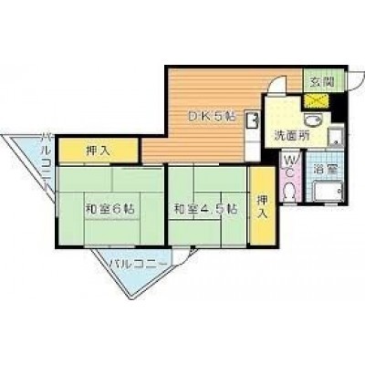 2DKの間取りです