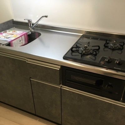 グリル付2口ガスコンロでお料理の幅も広がります♪