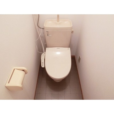 落ち着いた色調のトイレです