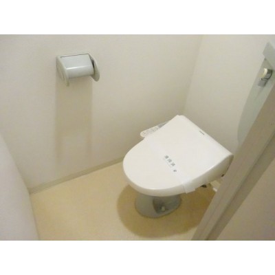落ち着いた色調のトイレです