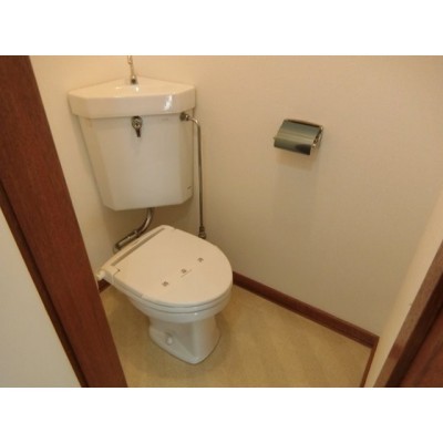 落ち着いた色調のトイレです