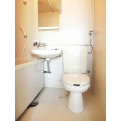 落ち着いた色調のトイレです