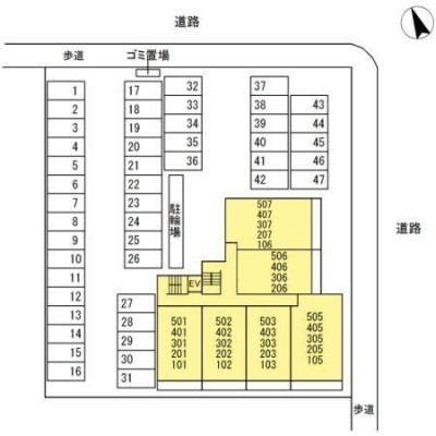 建物配置図です。