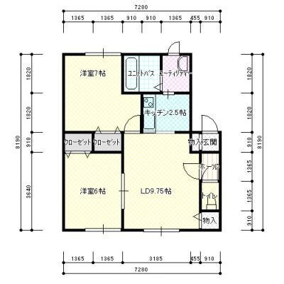 間取り(図面は反転タイプです。)