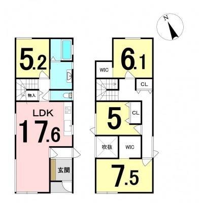 各居室のプライベート空間が保てる振り分けタイプのお部屋です!