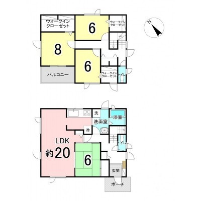 建物面積約38坪、4LDK