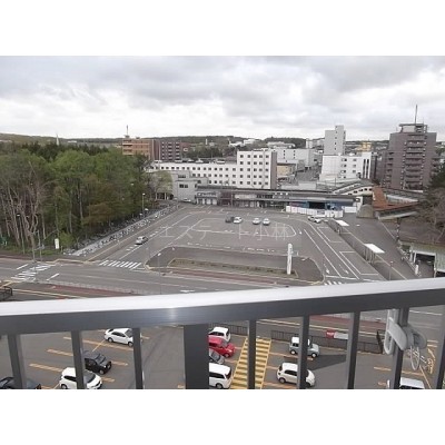 バルコニーから見える大麻駅