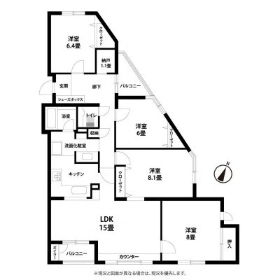 4LDK、価格1800万円、専有面積109.22㎡