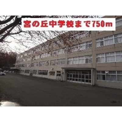 宮の丘中学校まで750m