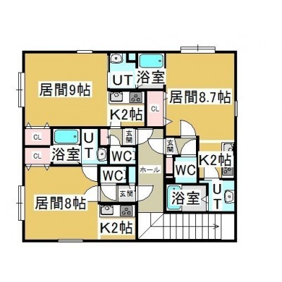 2階間取図 ※コンピュータ作図のため現況を優先いたします