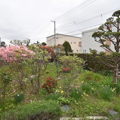 南西向きの庭で、様々な種類の植物が育てられそうですね。