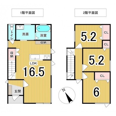3LDK、価格2498万円、土地面積41.93坪、建物面積24.79坪。