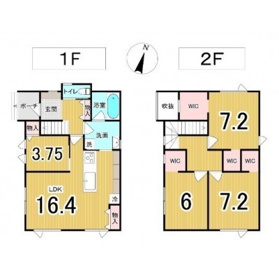 4LDK、価格4160万円、土地面積223.81㎡、建物面積101.35㎡。