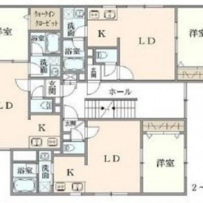 間取り 2~4F