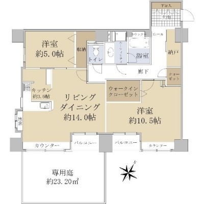 分譲時3LDKの間取りを2LDKに変更してます!