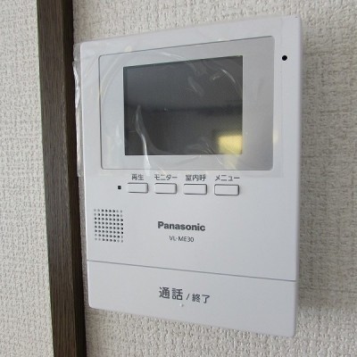 来客のお客様をカメラ確認ができるモニター付きインターホン付き