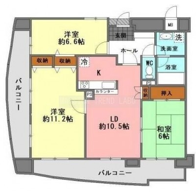 採光・通風・眺望に優れた南西角部屋!