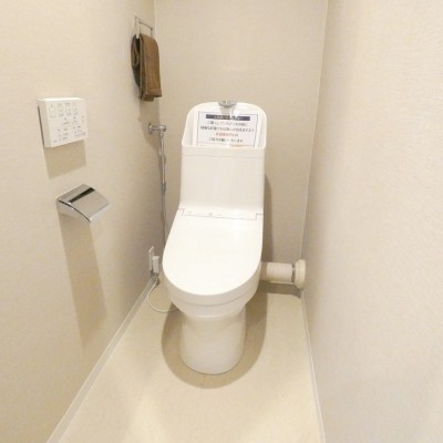 掃除のしやすいタンク一体型トイレ
