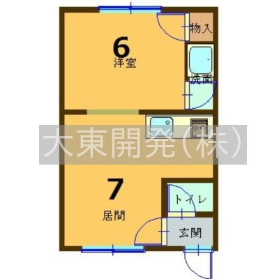 ★204号室は間取りが若干異なります。