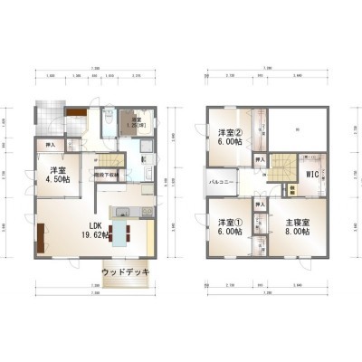 使い勝手の良い4LDKの間取です!