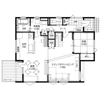 1階間取図 72.97㎡(22.03坪)