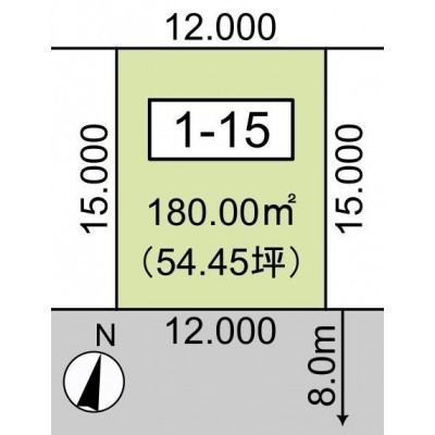 千歳市大和3丁目 リーヴス大和1-15 区画図